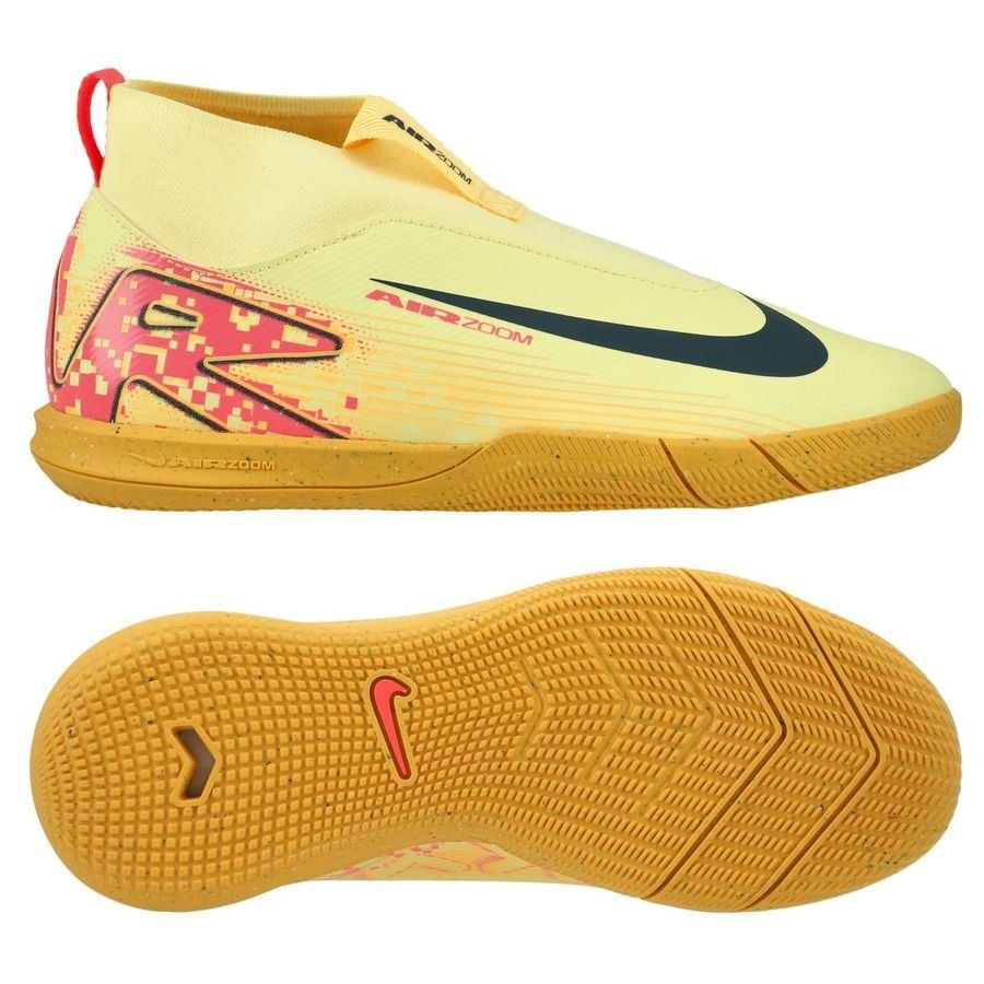 Nike Air Zoom Mercurial Superfly 10 Academy IC Mbappé Personal Edition - Orange/Bleu Enfant