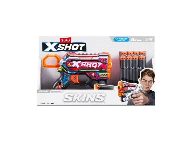 X-Shot Skins Menace Dart Blaster (8 Darts)