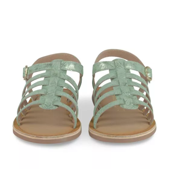 Sandales VERT LOVELY SKULL CUIR
