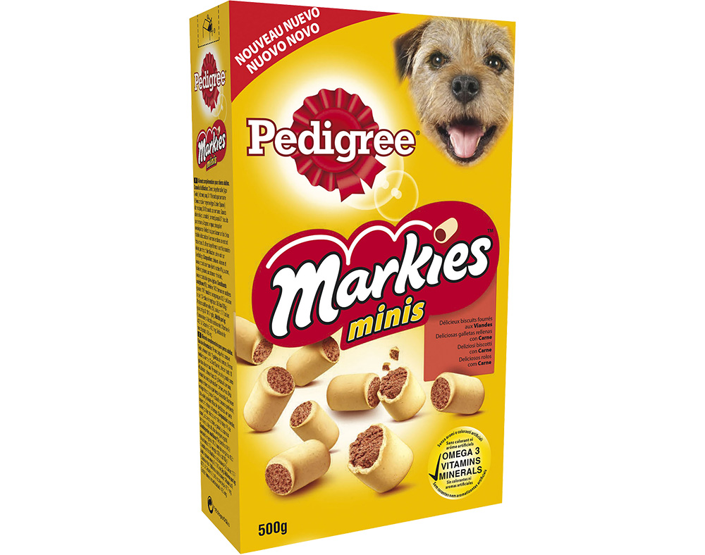 SNACKS PARA CÃO PEDIGREE MARKIES MINIS 500G