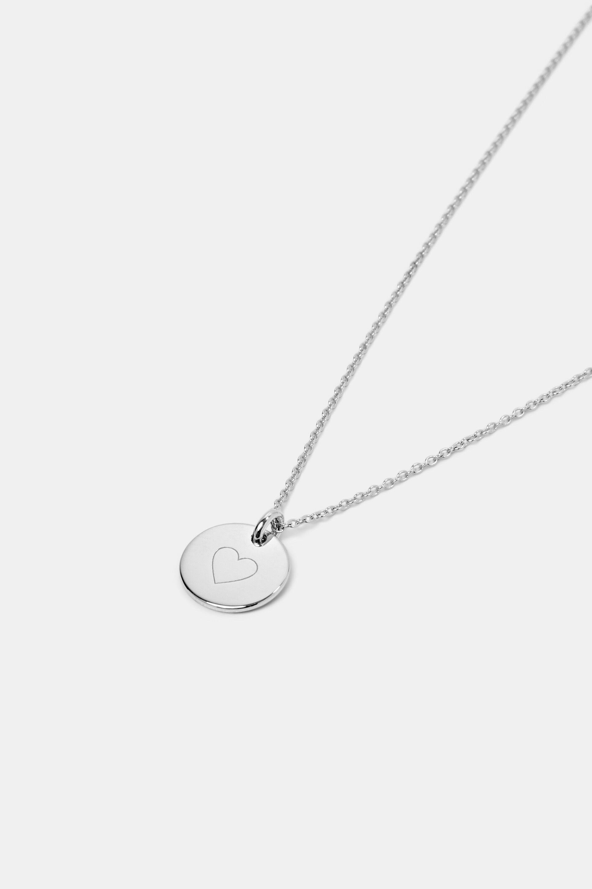 Chaîne en argent sterling à pendentif gravé