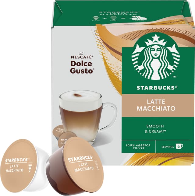 Starbucks Latte Macchiato kapsler fra Nescafé Dolce Gusto (12 stk.)