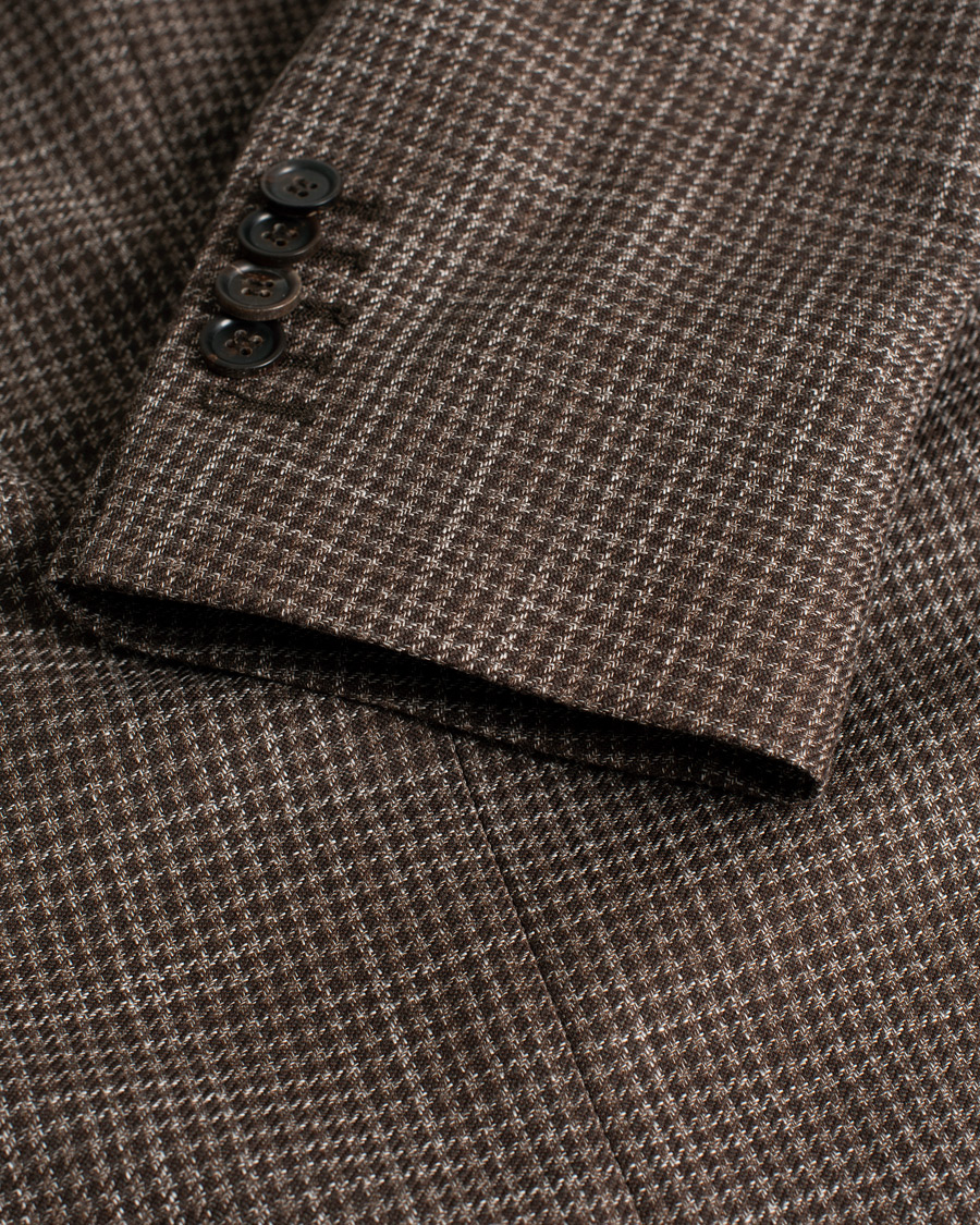 Morris Heritage Keith Cotton/Wool Dogtooth Blazer Brown