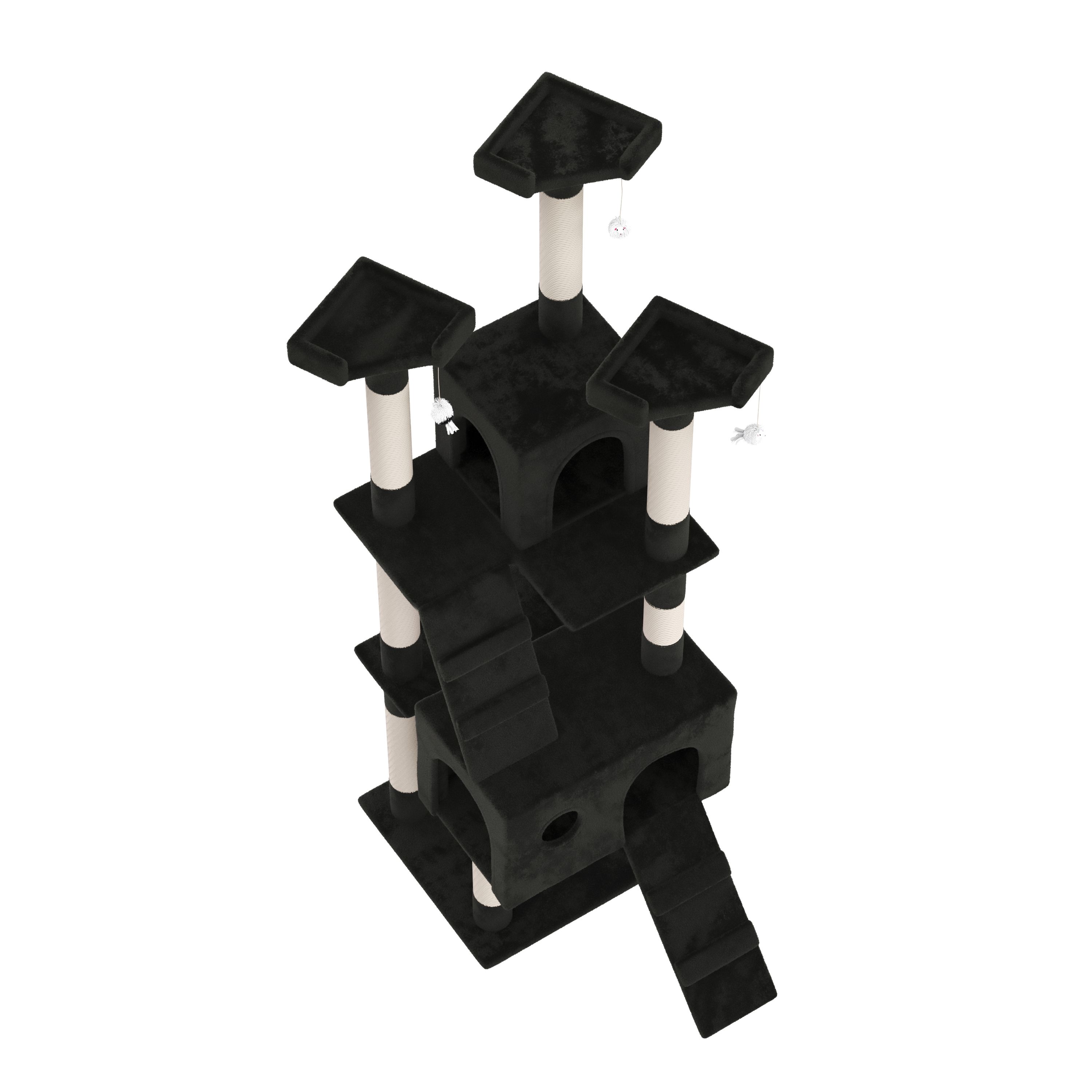 Katzenbaum MAX 182 cm schwarz