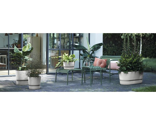 Plantenbak elho greenville kunststof Ø 25 cm H 23,3 cm grijs