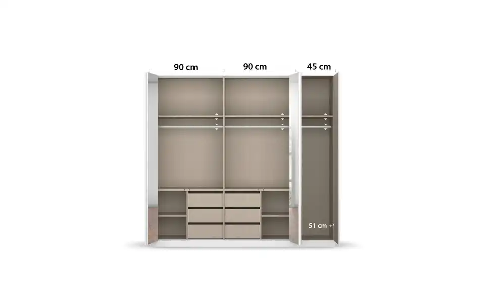 Falttürenschrank 226 cm 5 Stück