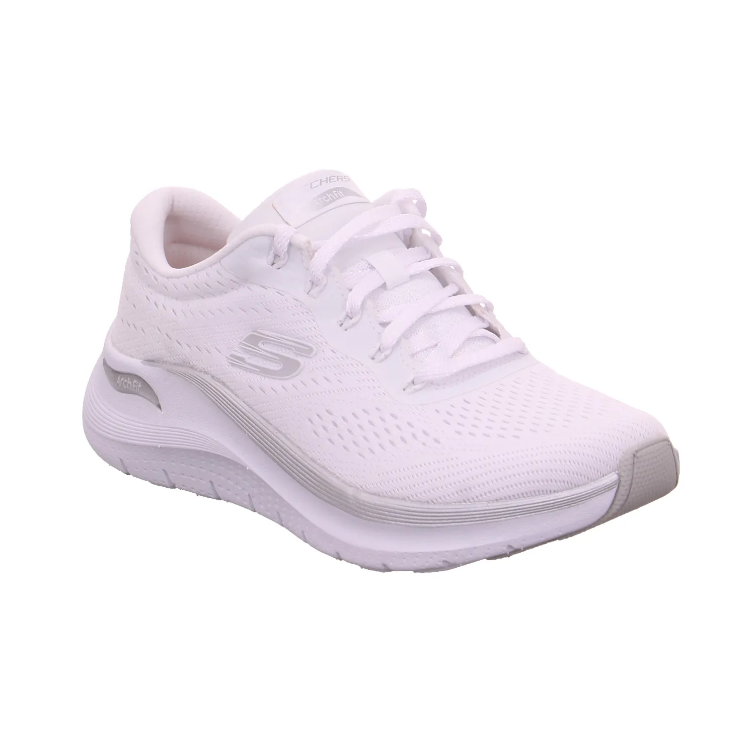 SKECHERS Sneaker Weiss Textil  mit Wechselfussbett