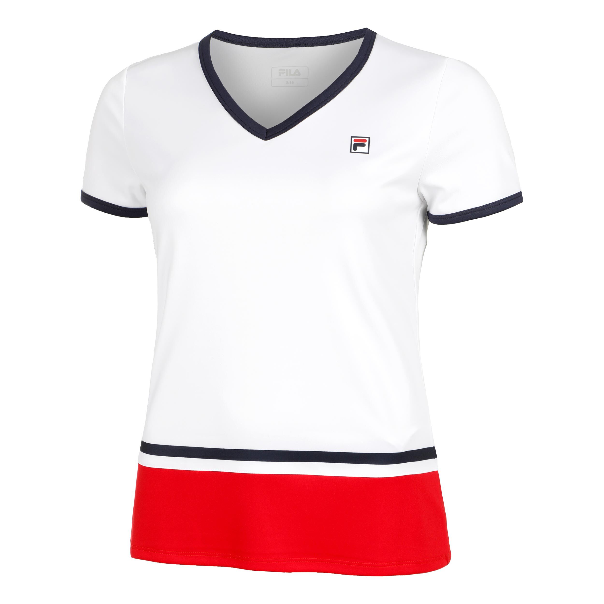 Fila Elisabeth T-shirt Femmes - Blanc , Rouge