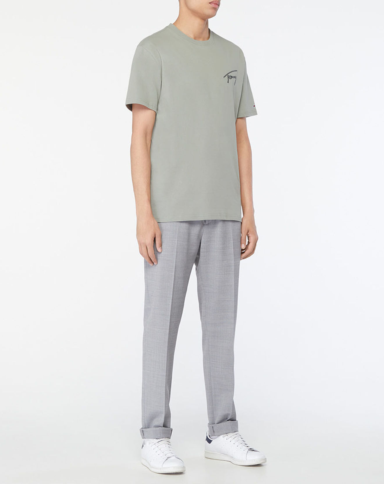 Tommy Jeans T-Shirt Signature vert de gris