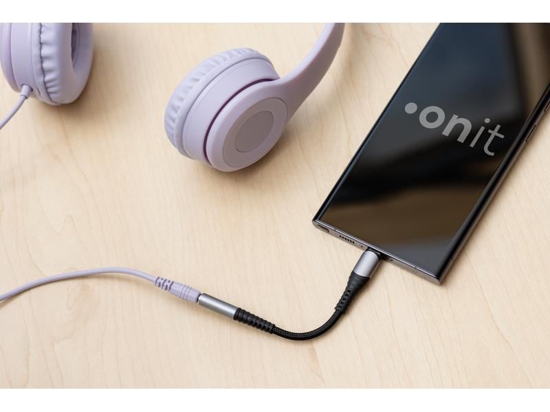 onit Digital-Audio-Adapter USB-C auf 3.5 mm Klinke Zum Anschliessen von Audiozubehör an der USB-C-Buchse von Mobilgeräten