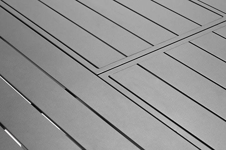 Table de jardin extensible Palma en aluminium coloris anthracite Ø.145/199 x H.75 cm