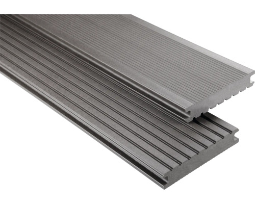 Konsta WPC terrasplank Masivo massief profiel mat 26x145 mm (per meter vanaf 1,00 m tot max. 6,00 m) grijsbruin