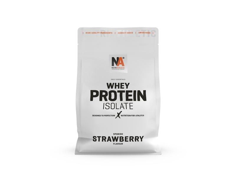 NUTRIATHLETIC Whey Protein Isolate Erdbeere 800 g Sportnahrung