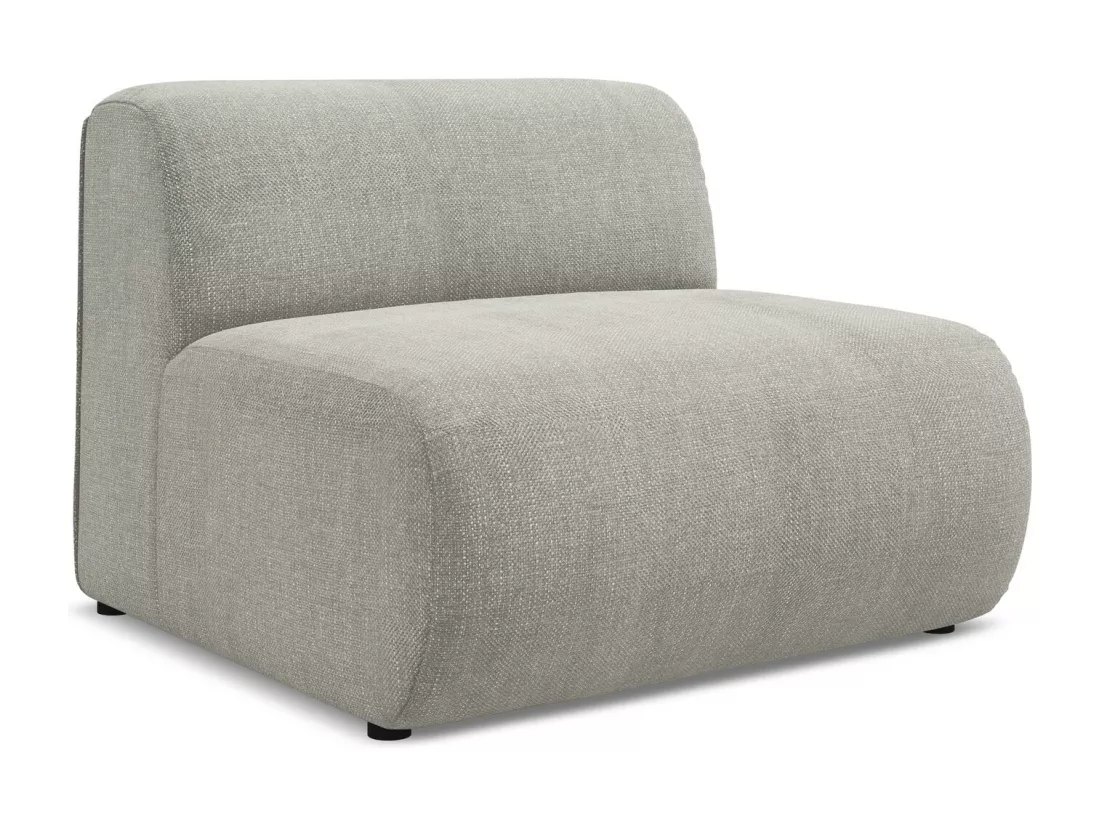 Fauteuil pour canapé modulable en tissu chenille - beige - EKAHI