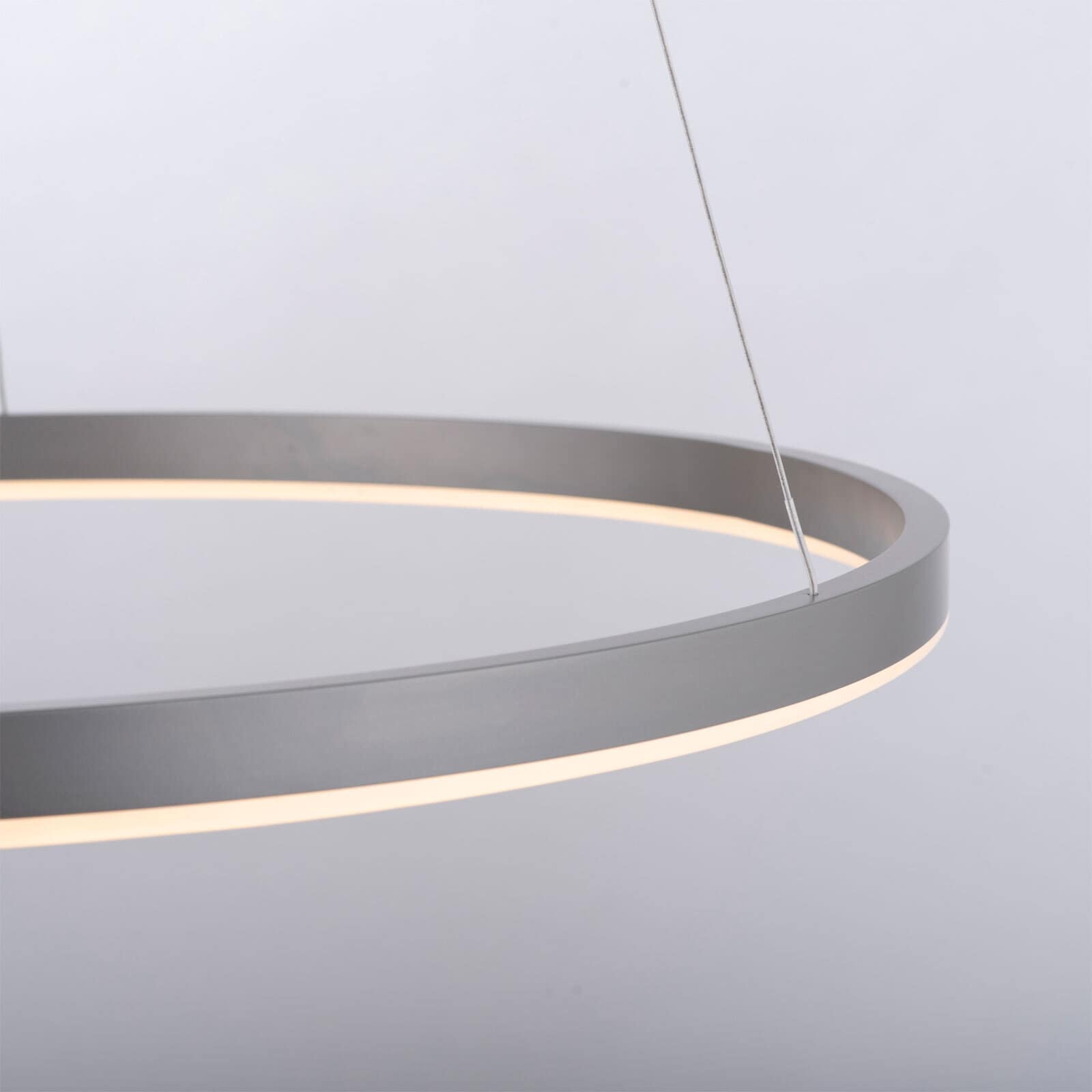 JUST LIGHT LED Pendelleuchte RITUS 58 cm alufarbig