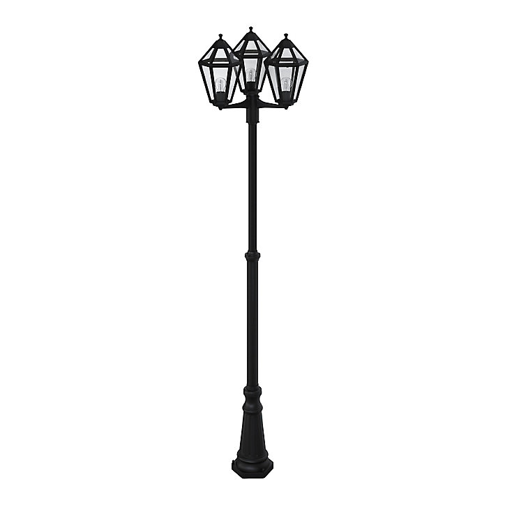 Lampadaire Radley E27 IP44 GoodHome noir