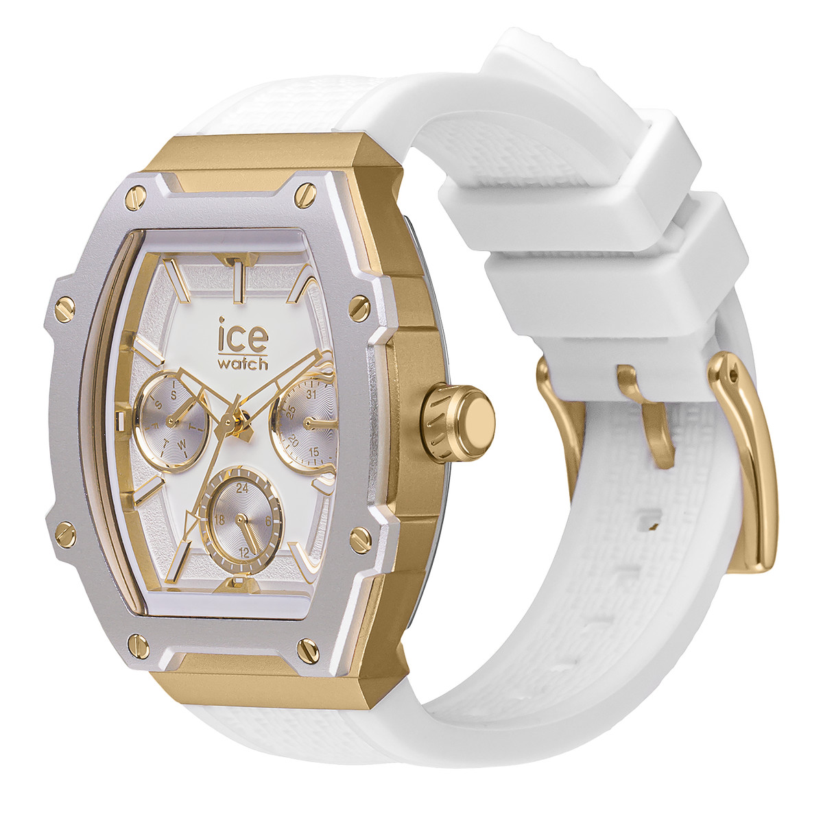 Montre ICE WATCH Ice boliday femme bracelet silicone blanc