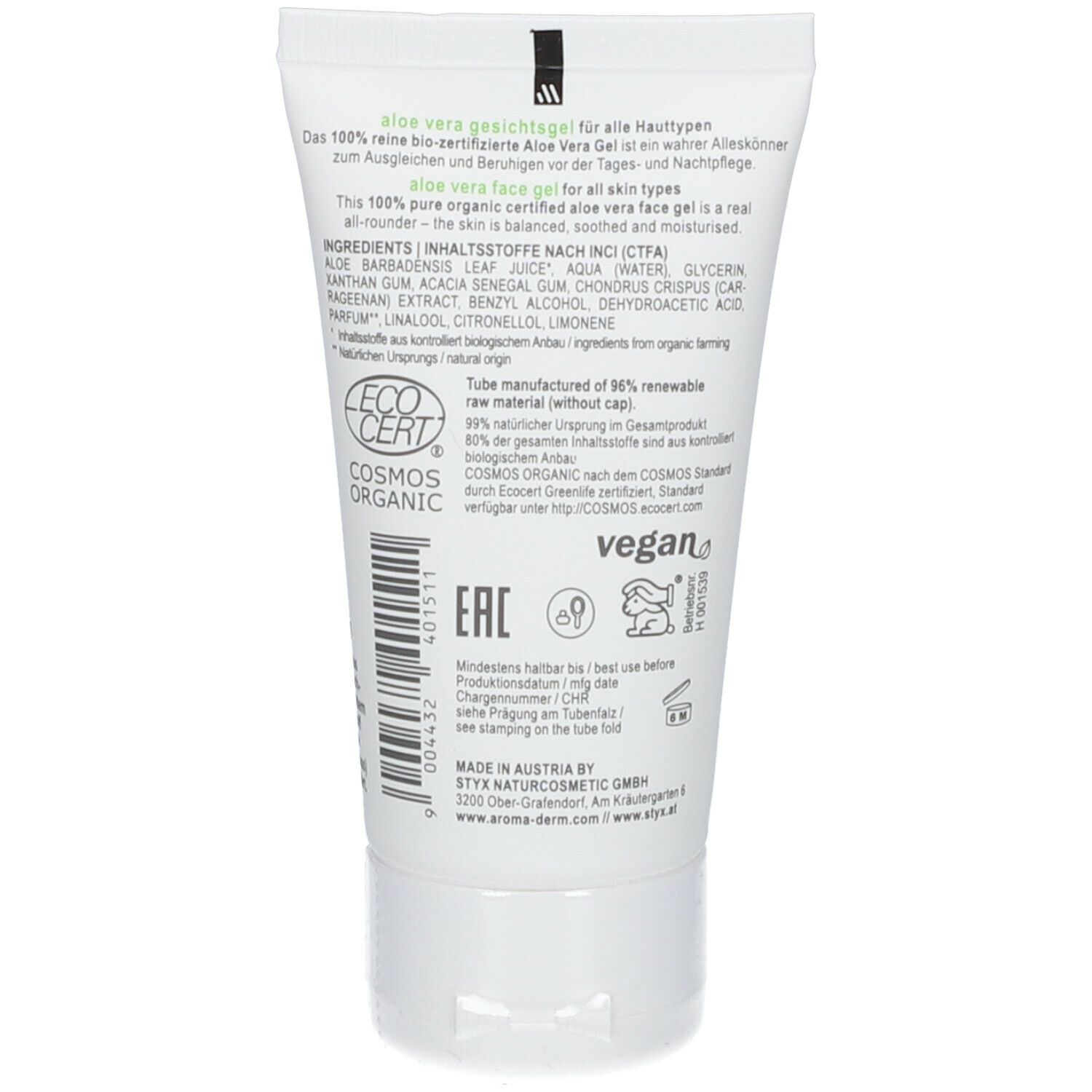 STYX AROMADERM Aloe Vera Gesichtsgel
