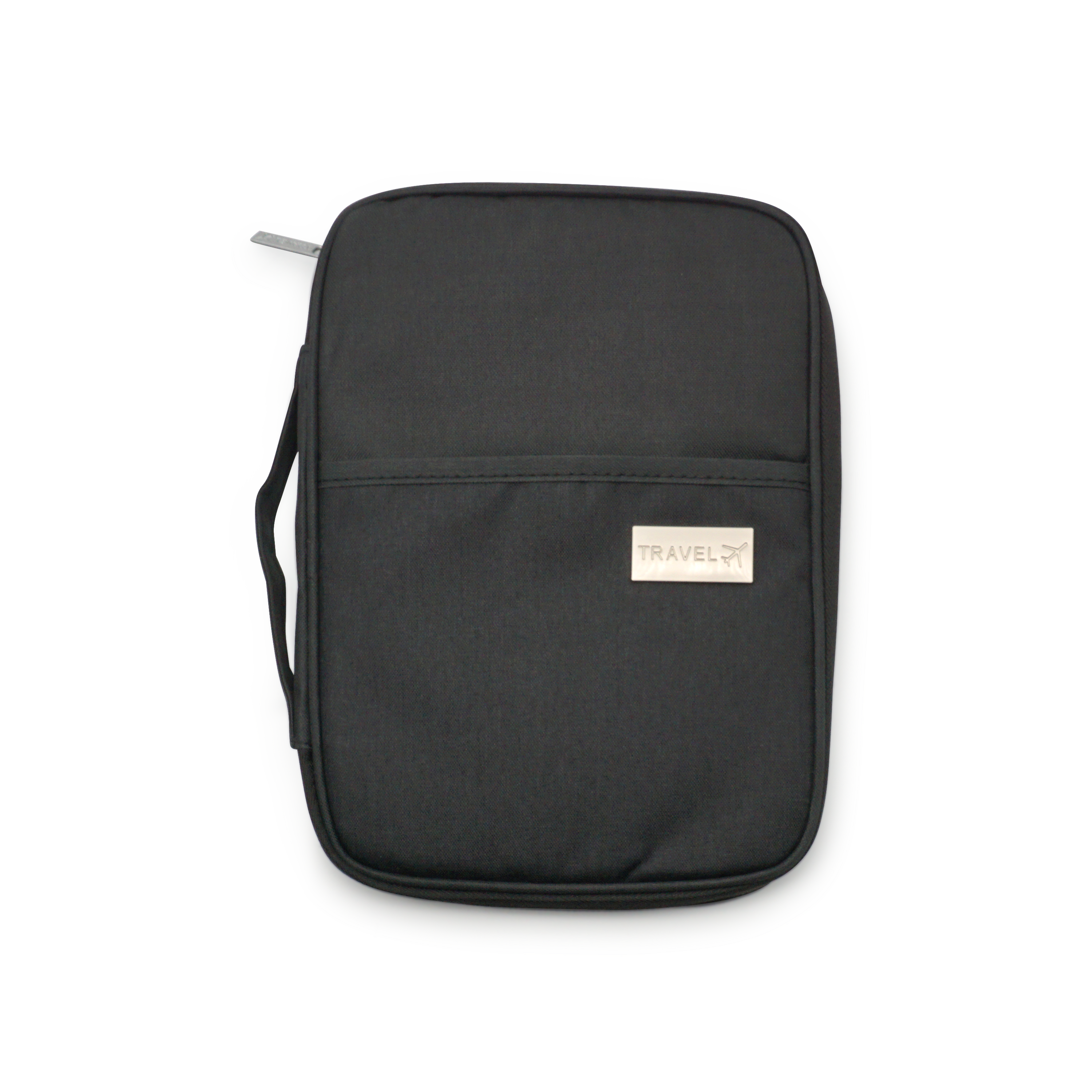 (24x18x2cm) Business Kreditkartenetui Reisetasche mit Reisepass Fach - Schwarz