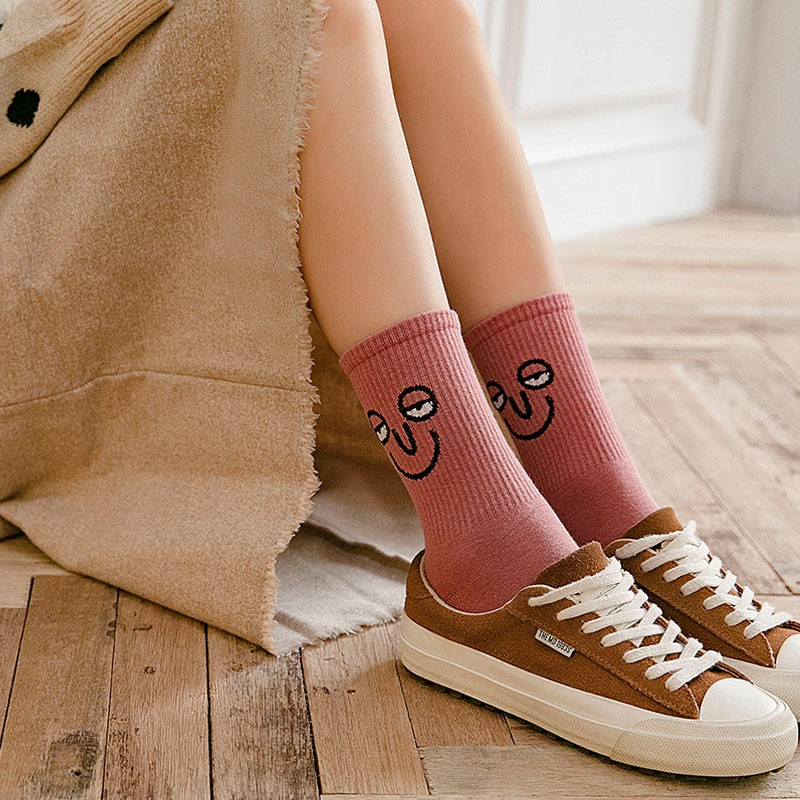 (10 Paar) Unisex Socken Fashion Strümpfe mit Print (One Size) - Bunt