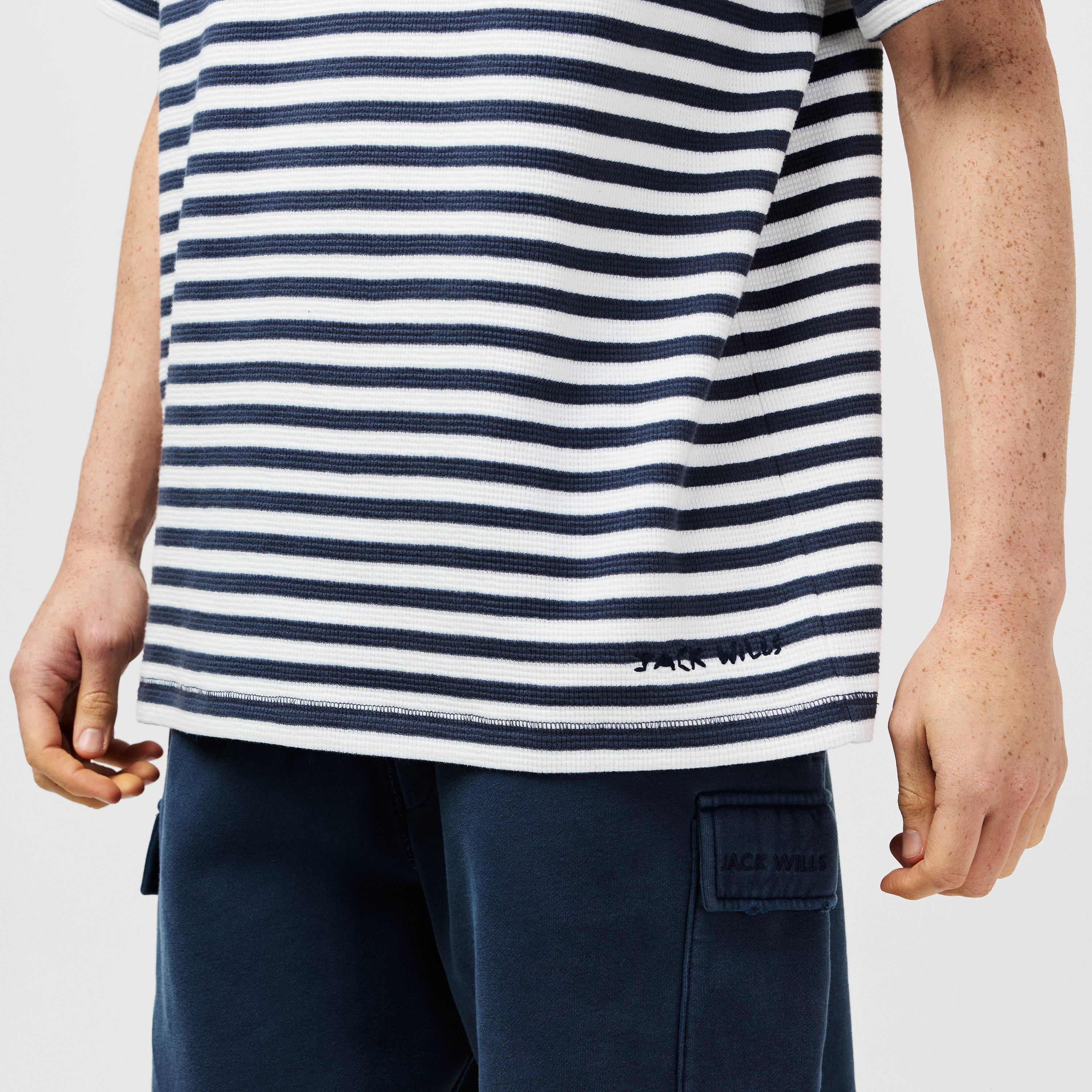 Jack Wills JW Waffle Stripe T Shirt