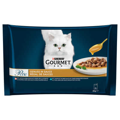 Gourmet Perle Genuss in Sauce mit Fisch 12x4x85g