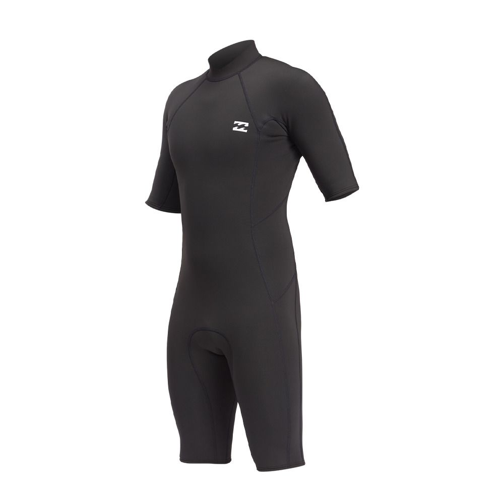 Billabong ABSOLUTE FL SPRING BACK ZIP - Combinaison shorty 2/2mm Homme black