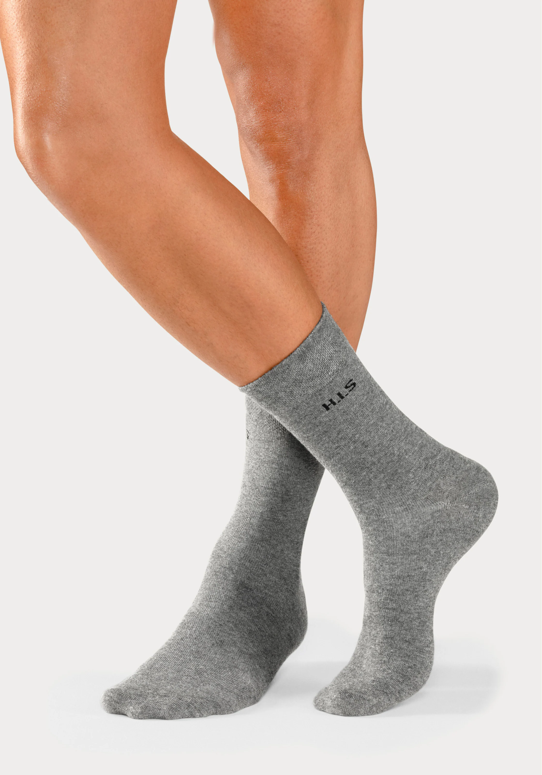 H.I.S Socken in 2x grau, 2x anthrazit