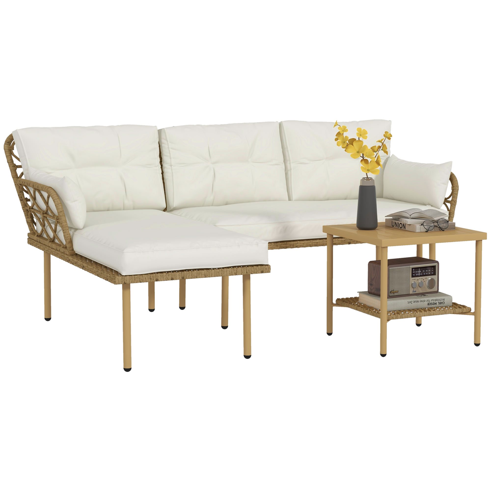 Móveis de jardim Outsunny na cor creme