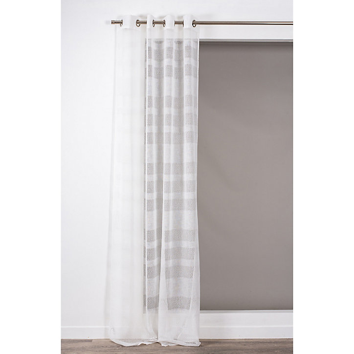 Voilage tamisant à œillet Hanna Rocle l.140 x l.240 cm blanc ivoire
