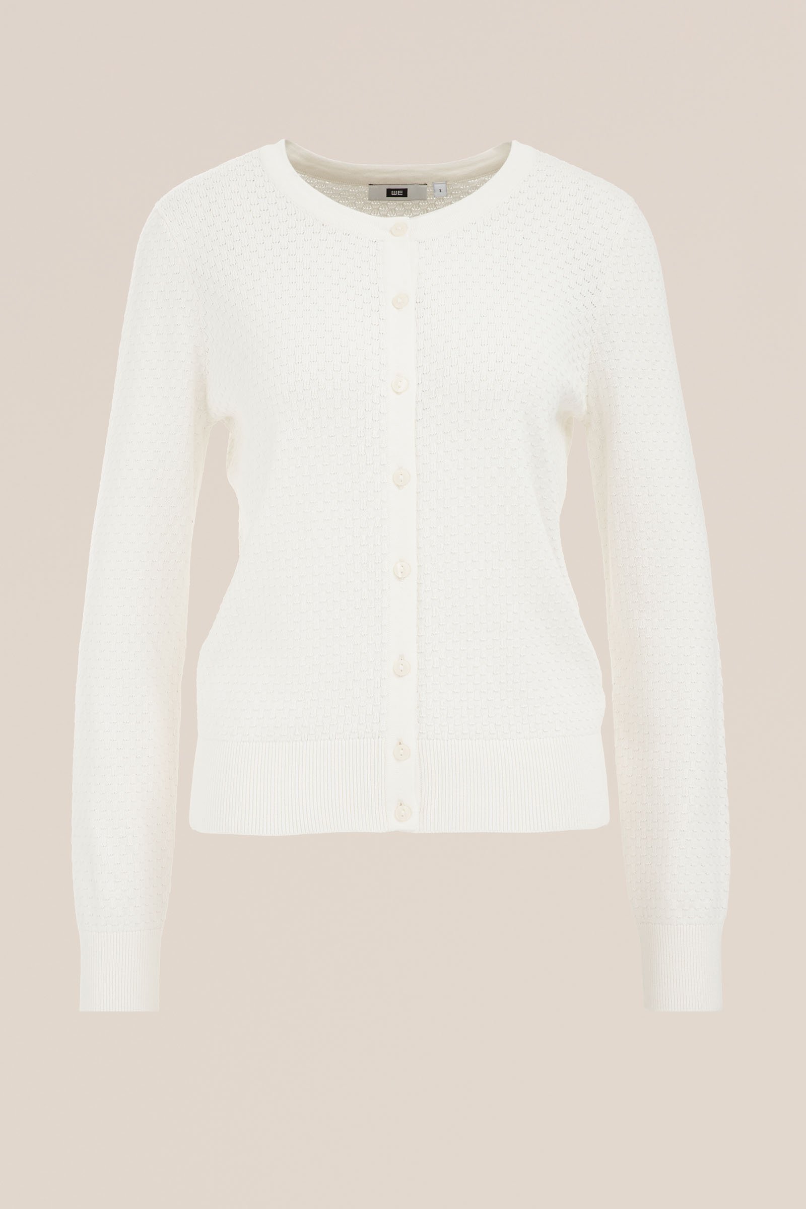vest met structuur WE Fashion Gebroken wit