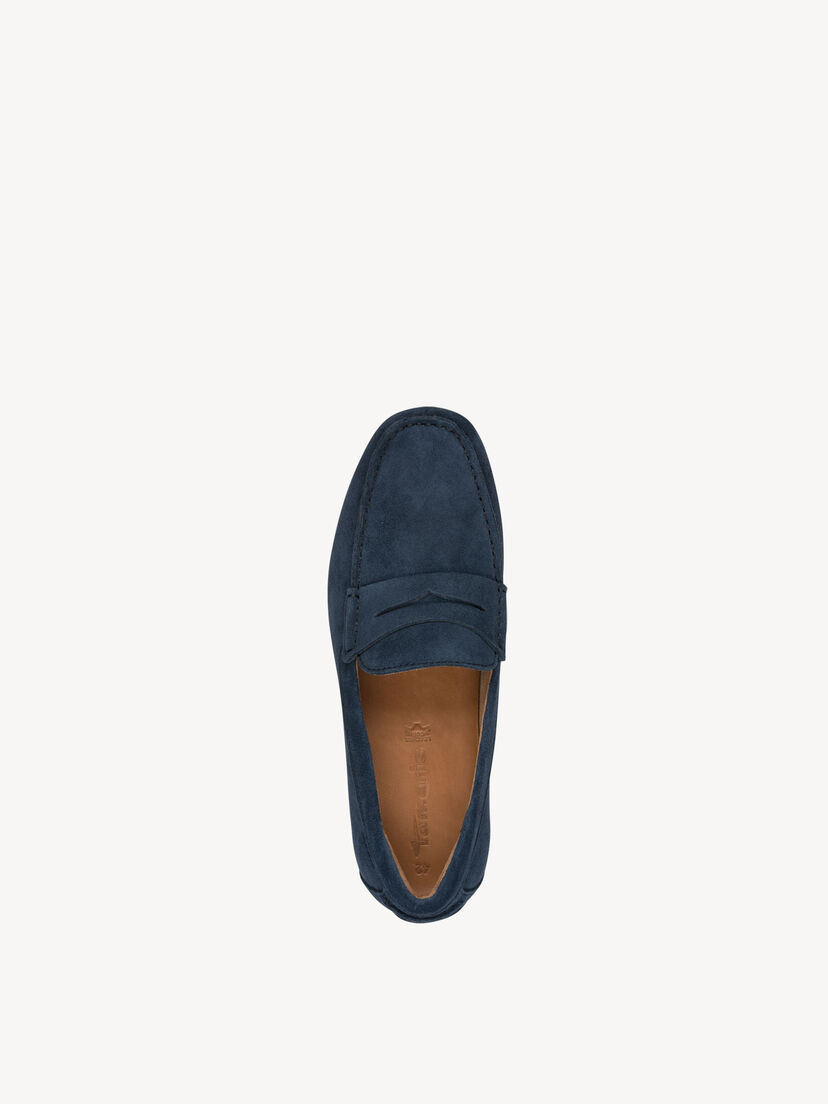 Leren Instappers - blauw