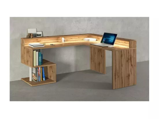 Bureau d'angle 160-180x 60 design moderne professionnel STEVE