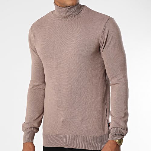 Pull Col Roulé AVR-176 Marron Clair