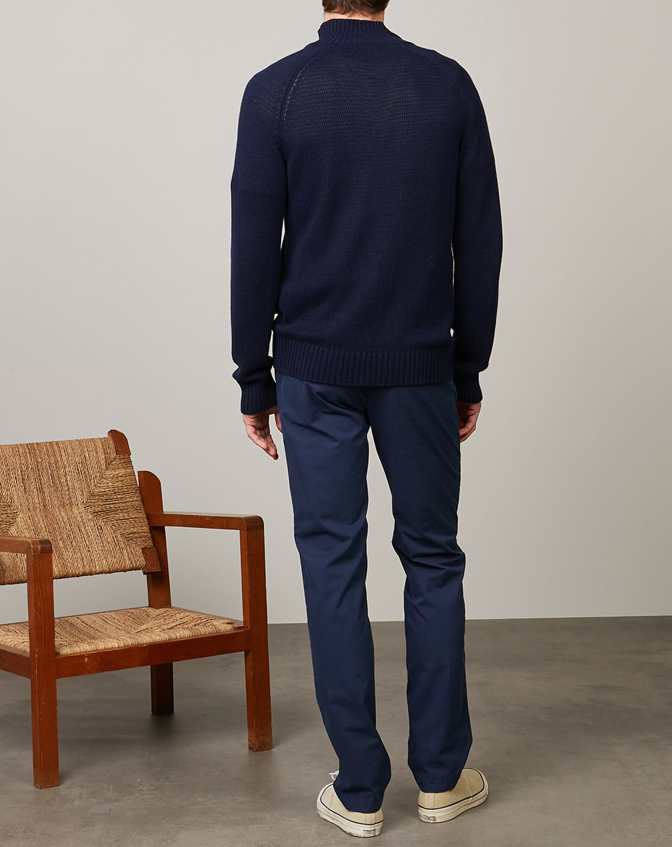 Hartford Pull en Coton & Cachemire Open Polo bleu