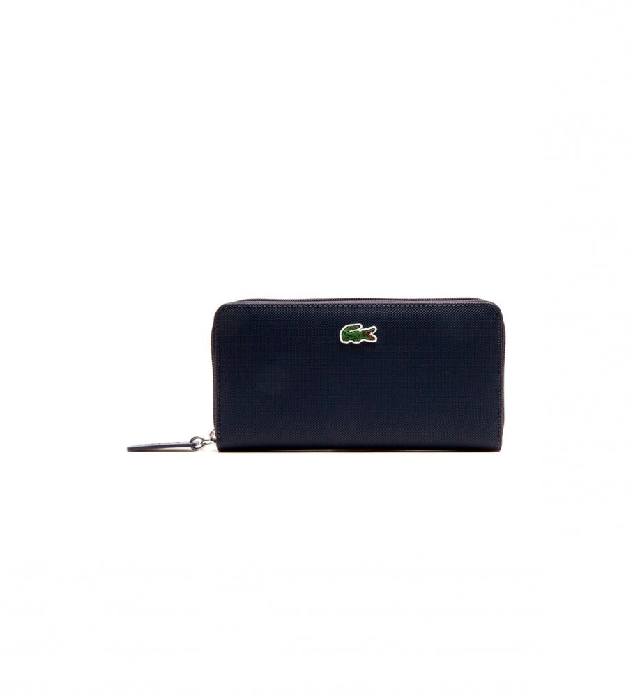 Carteira Lacoste Petit Piqu preta - 20x10,5x3,5cm