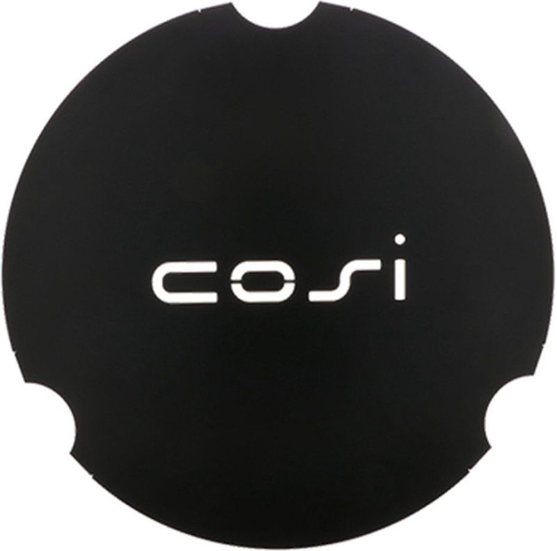 Cosi table plate round L - Zwart - Coverplate glass set