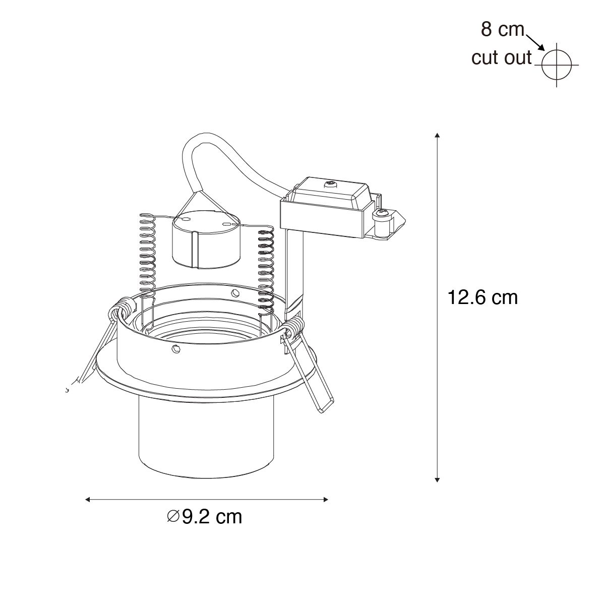 Smart inbouwspot donkerbrons rond kantelbaar incl. Wifi GU10 50mm - Installa