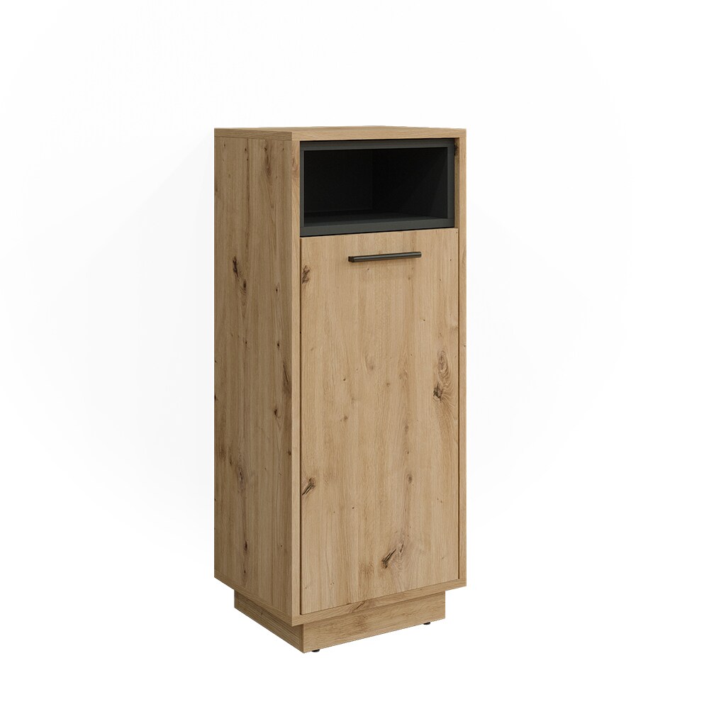 Vicco Midischrank Badschrank Badezimmermöbel Beatrice Eiche Anthrazit modern 38x93 Badezimmer Schrank Badmöbel Schranktür Schrankfach Ablage Aufbewahrung