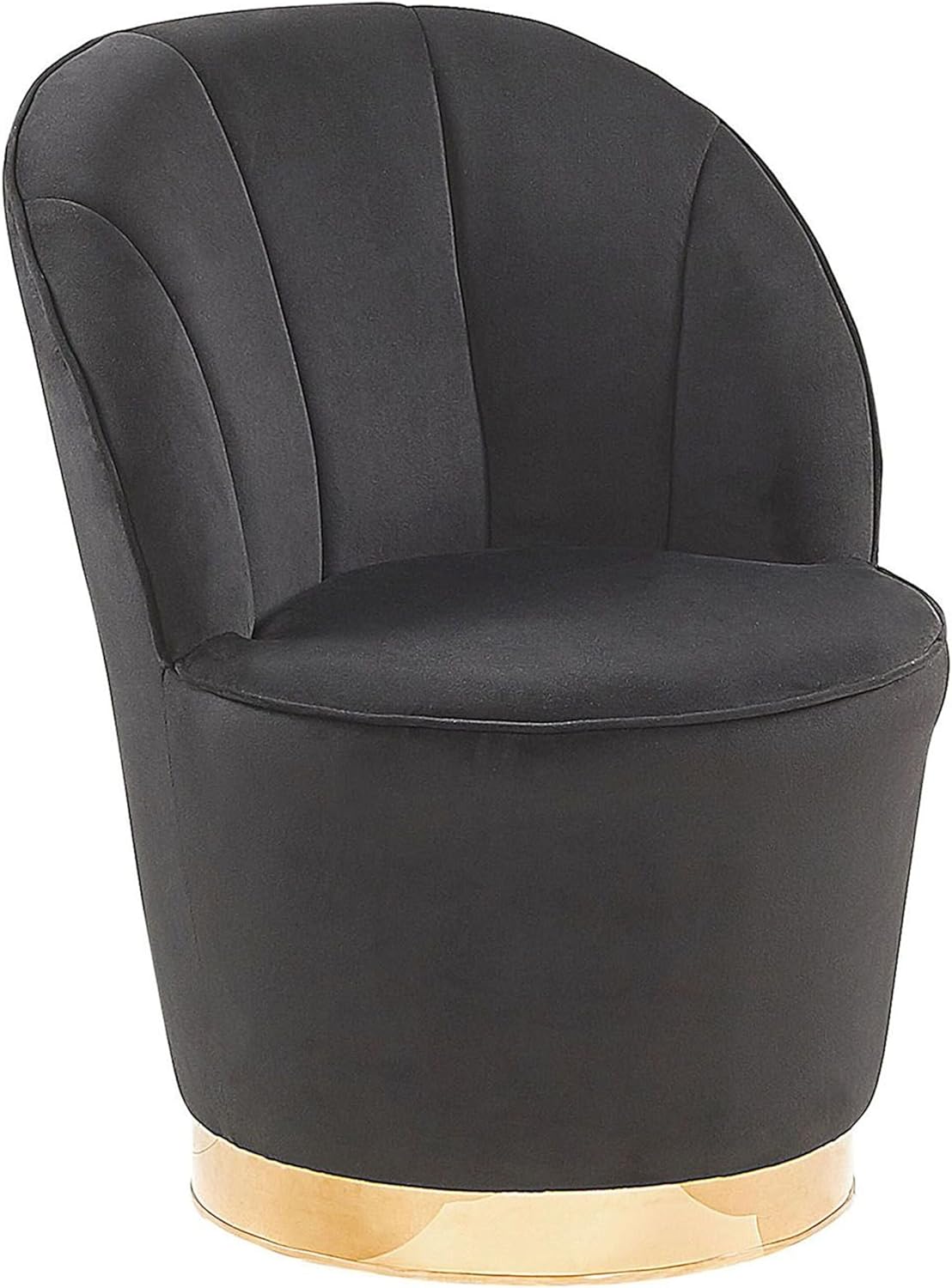 Beliani Trendy Sessel samtige Polsterbezug schwarz Alby