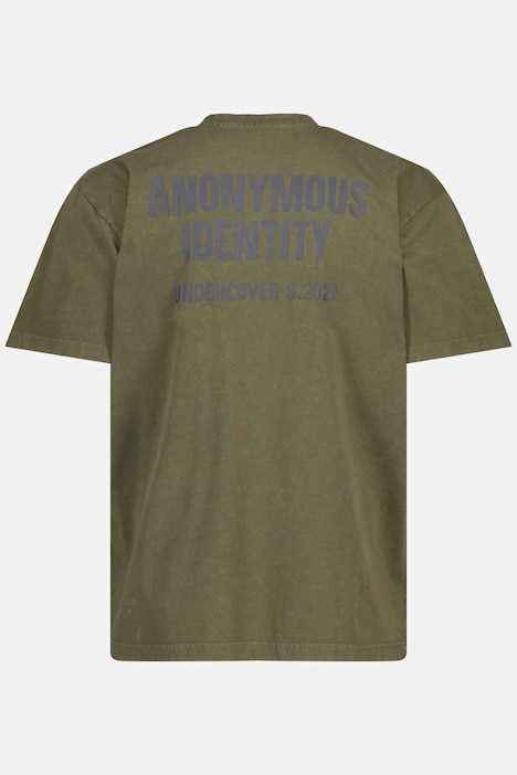 STHUGE T-Shirt, Halbarm, oversized, acid washed, Rückenprint, bis 8 XL