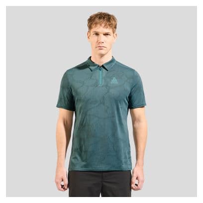 Polo Manches Courtes Odlo Ascent Chill-Tec Vert