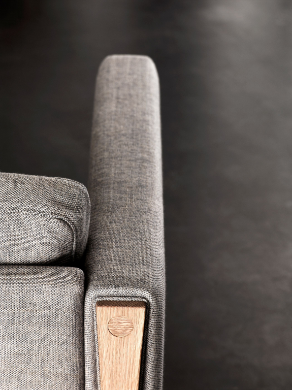 Carl Hansen & Son CH162 bank geolied walnoot Thor 301 leer