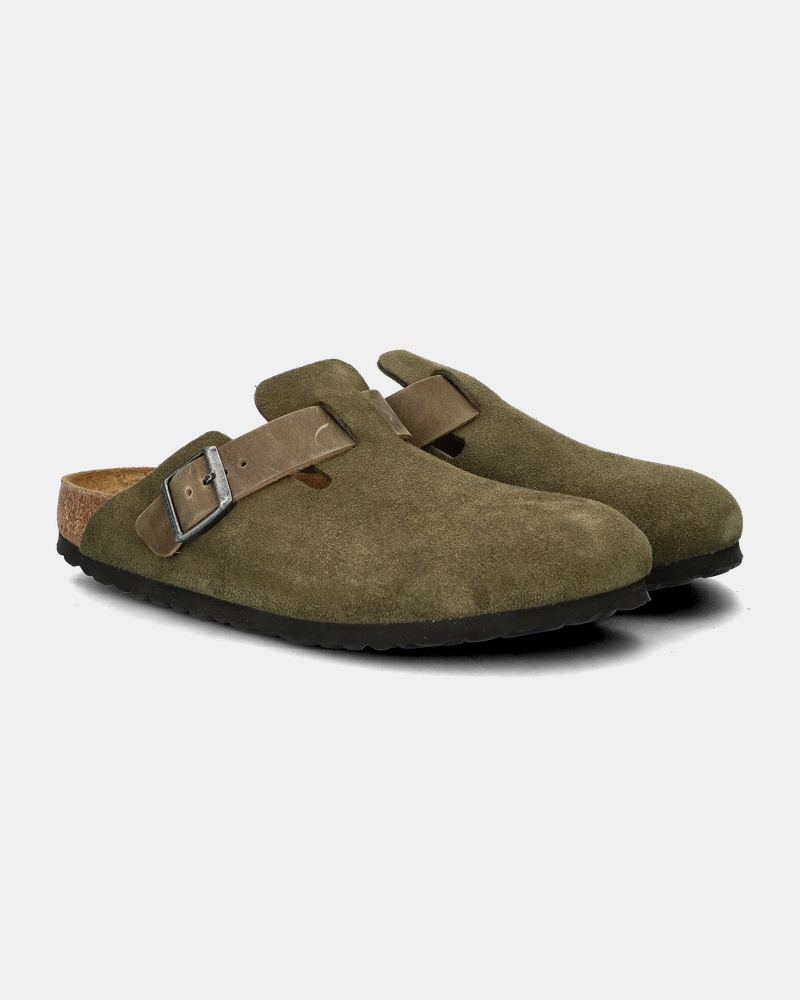 Birkenstock Boston Instapschoenen  - groen