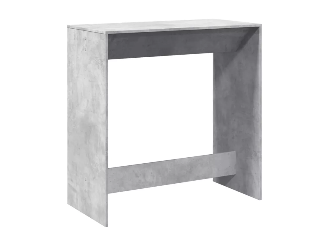 Table de bar gris béton 102x50x103,5 cm bois d'ingénierie