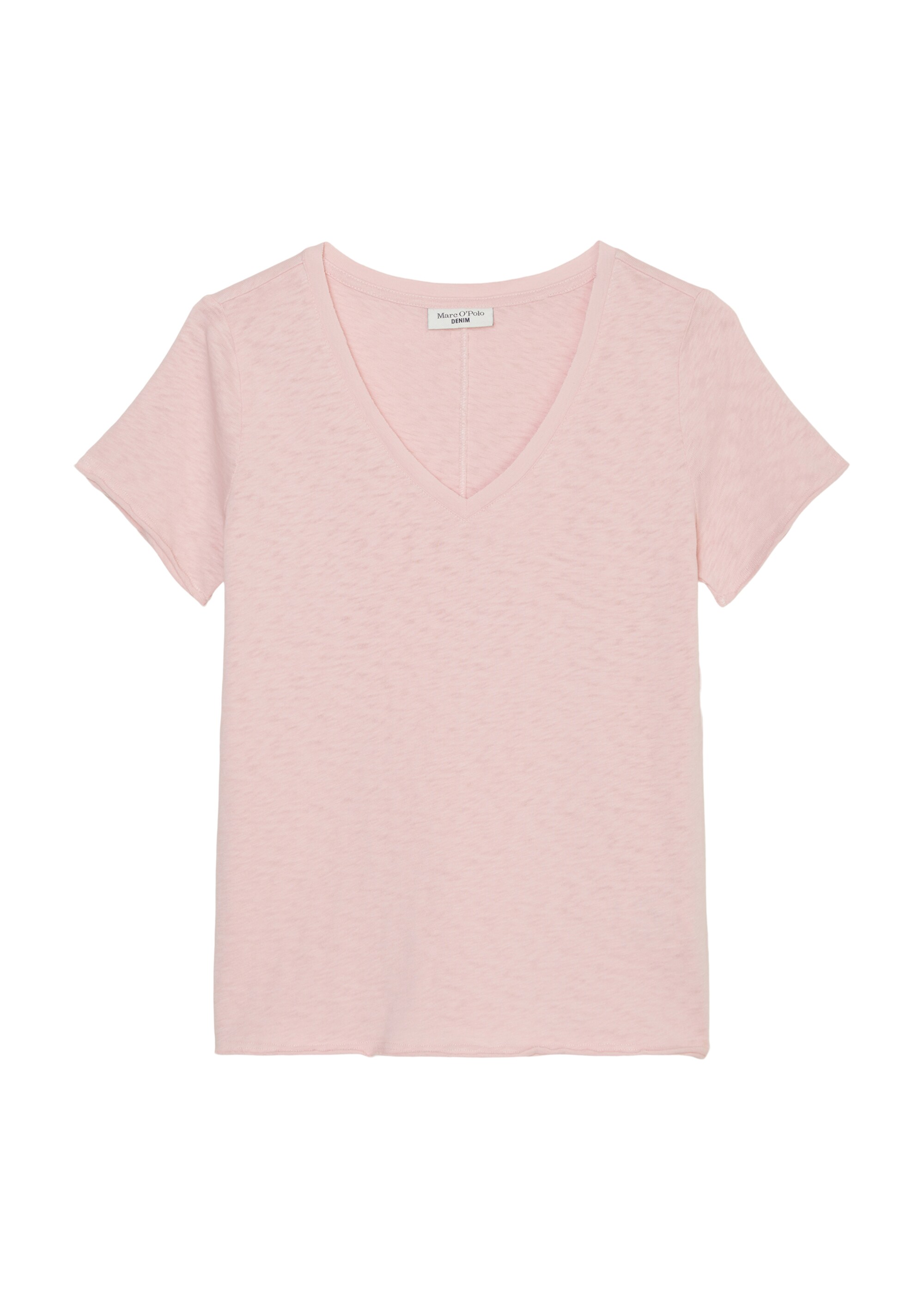 V-Neck-T-Shirt regularaus softem Organic-Slub-Cotton