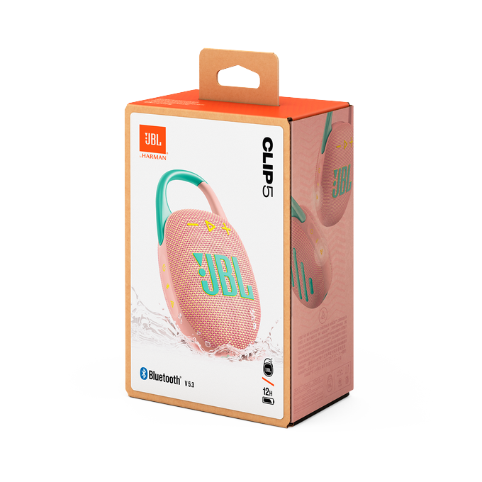 JBL - Clip5 Portable Bluetooth Speaker - Pink