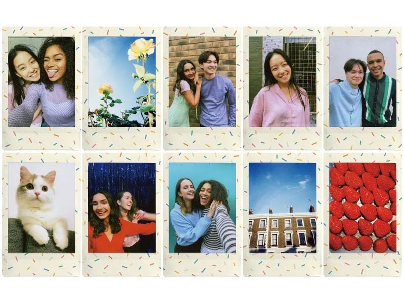 Fujifilm Sofortbildfilm Mini 10 Blatt Sprinkles Für instax Sofortbildkameras, 10 Blatt