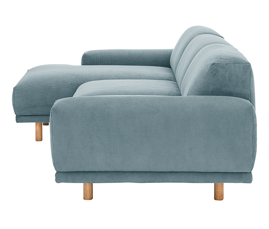 Ecksofa »Penelope«, hellblau, Longchair links