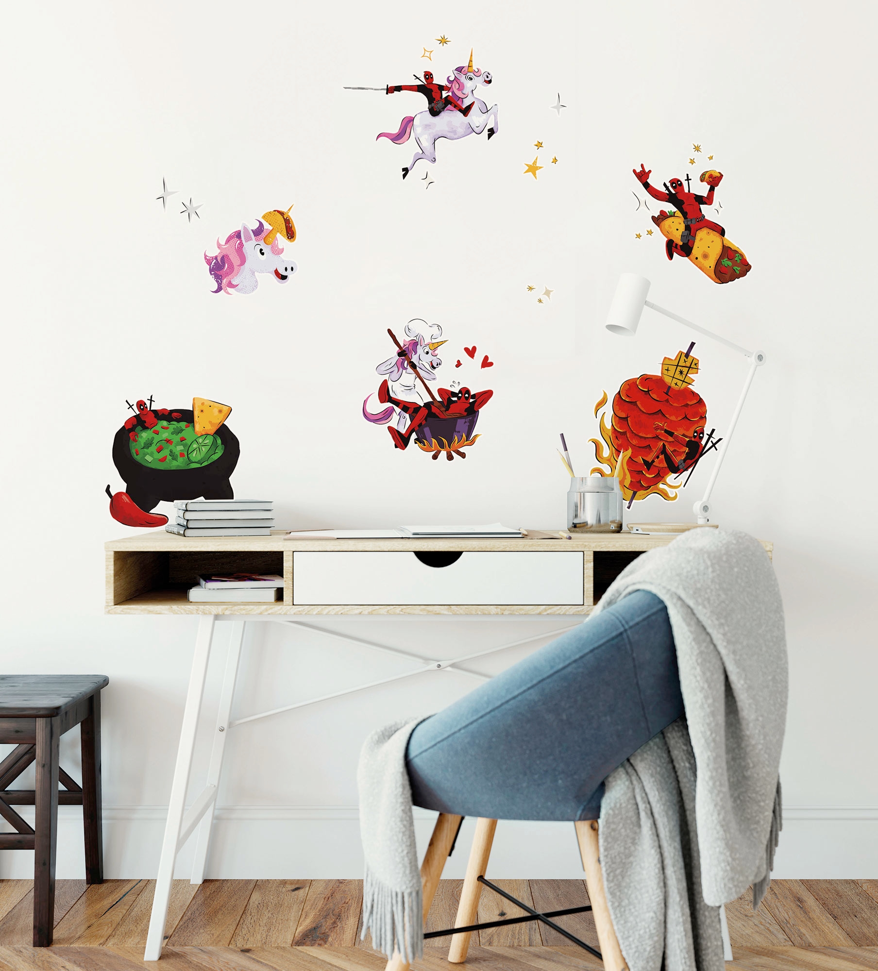 Komar Wandtattoo »Marvel Deadpool Food« 50 x 70 cm (Breite x Höhe) - Kinderzimmer, Wandsticker